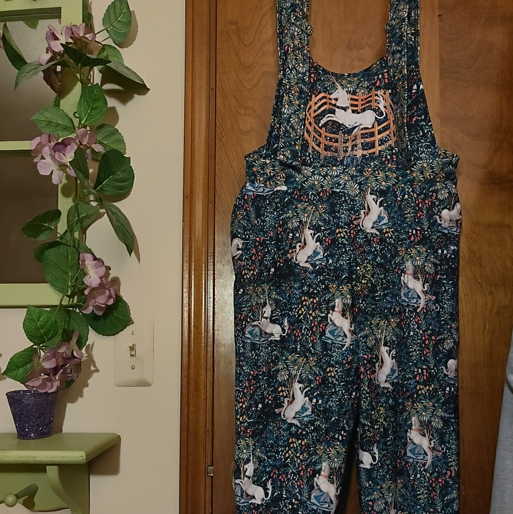 Blackmilk unicorn in captivity overalls NWT